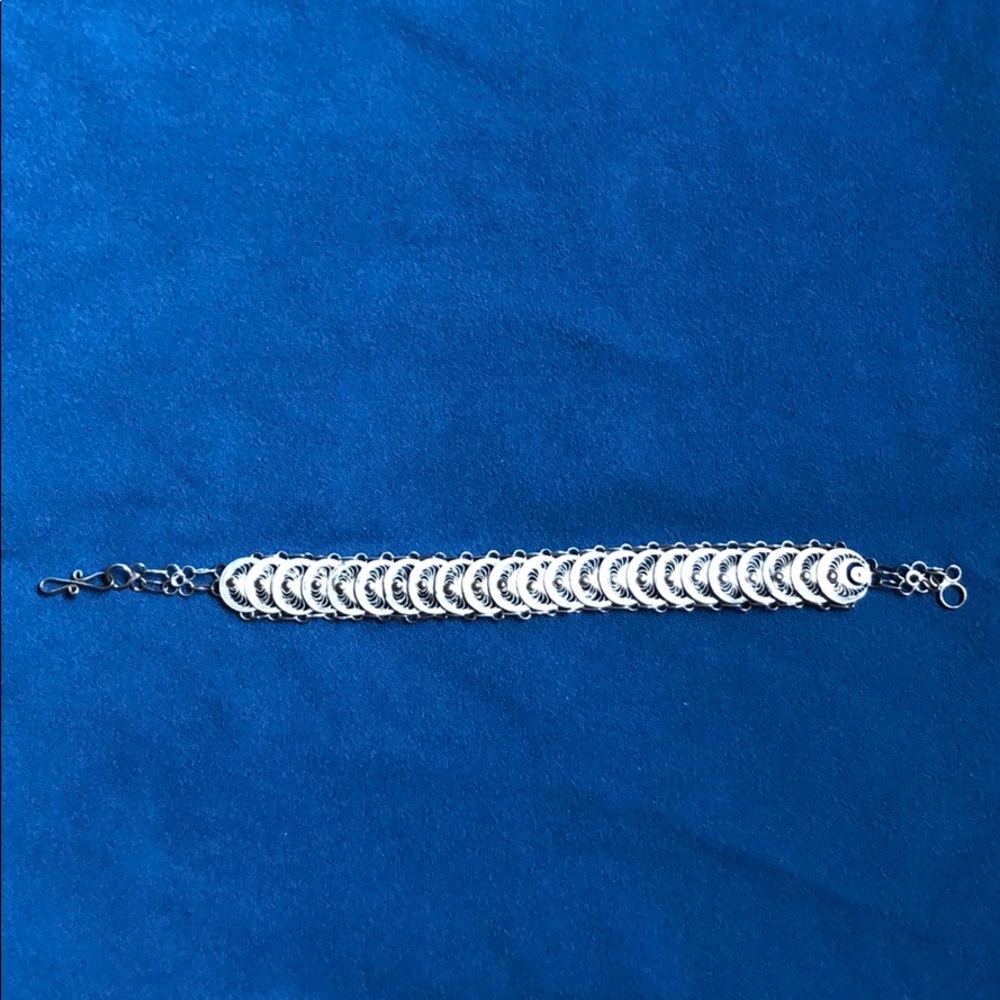 Vintage filigree sterling silver bracelet